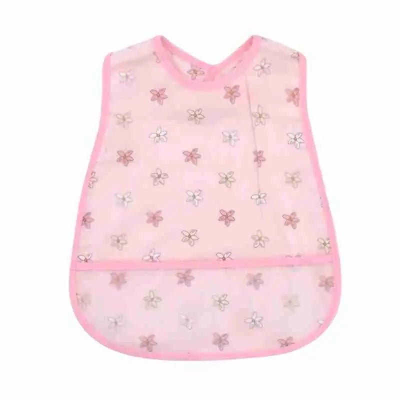 Bébé portant bavoir assorti rose | moment de repas serein et sans taches