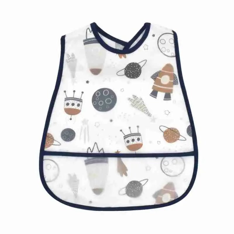 Bavoir bébé orange vue de face | Couleur vive et dynamique pour bébé