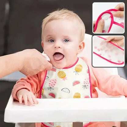 Bavoir bébé bleu vue de face | Coloris vif et joyeux pour les petits garçons