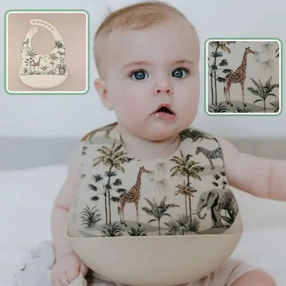 Bavoir de bébé | motifs animaux de la jungle