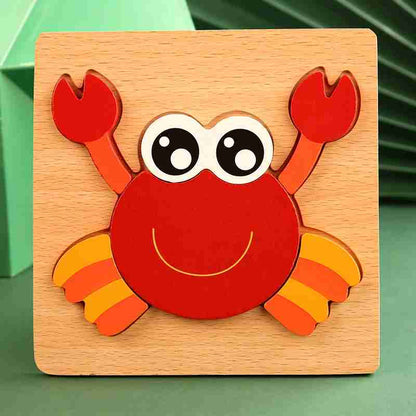 Puzzle en bois 3 D | stimule le développement conitif et la moticité
