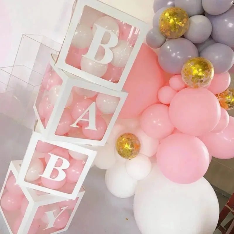 Boîte à Ballons Transparente | créer des souvenirs personnalisés - Les douceurs de bébé
