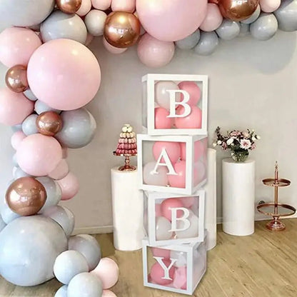Boîte à Ballons Transparente | créer des souvenirs personnalisés - Les douceurs de bébé