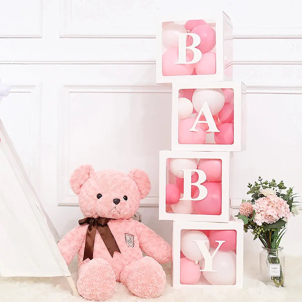Boîte à Ballons Transparente | créer des souvenirs personnalisés - Les douceurs de bébé