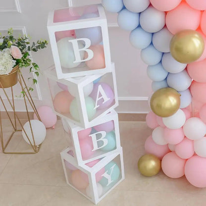 Boîte à Ballons Transparente | créer des souvenirs personnalisés - Les douceurs de bébé