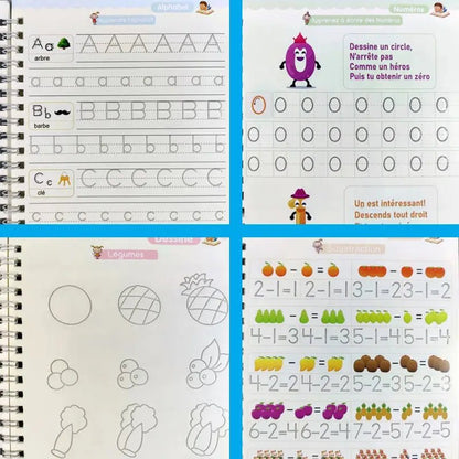 Cahier magique apprentissage des lettres | exercices de calligraphie pour maternelle