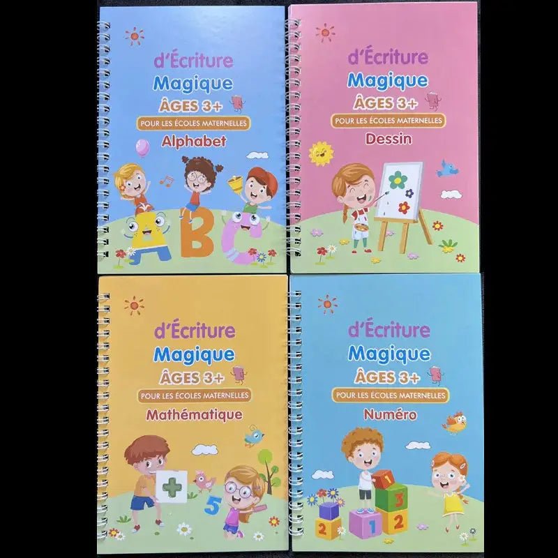 Détail stylo magique cahier | écriture effaçable et réutilisable à l'infini
