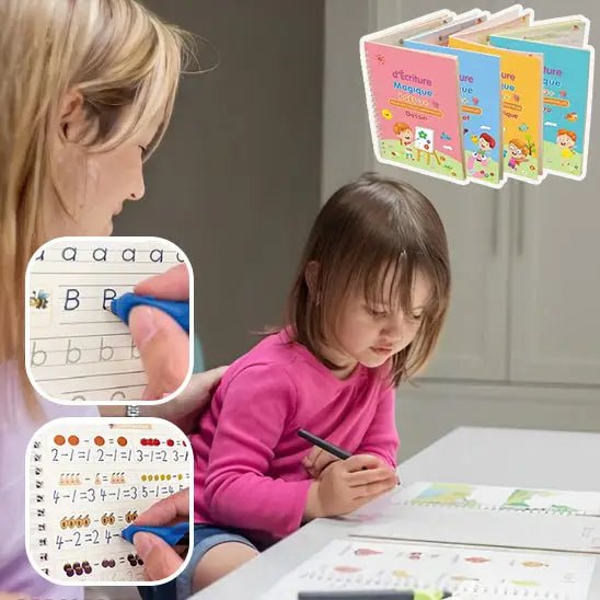 Pages intérieures cahier magique | exercices éducatifs variés et stimulants