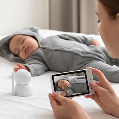 Caméra bébé connectée | application smartphone iOS et Android pour surveiller à distance