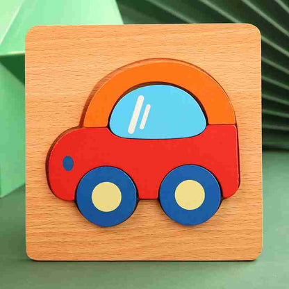 Puzzle en bois 3 D | stimule le développement conitif et la moticité