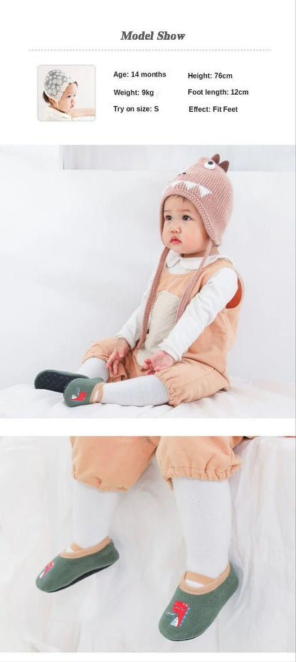 Chaussons bébé vue de côté – maintien souple et design élégant