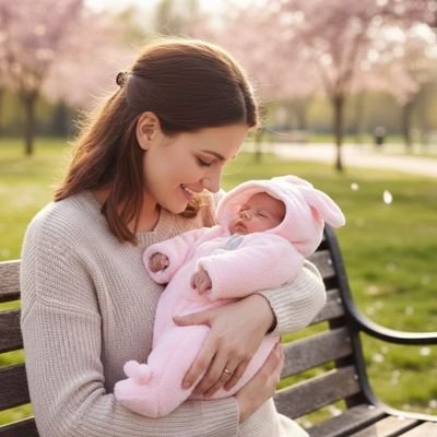 Combinaison bébé vue de face – design simple et pratique