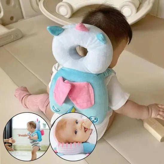 Bébé portant coussin anti-chutes | sécurité optimale lors des premiers pas