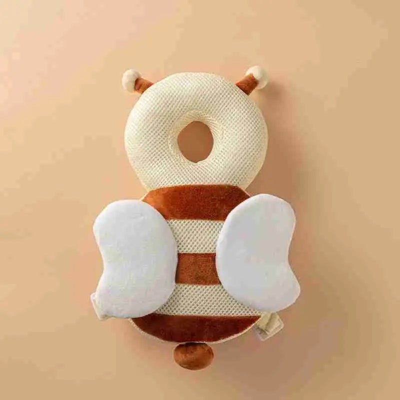 Détail rembourrage mousse coussin anti-chutes motif abeille | absorption optimale des chocs pour bébé