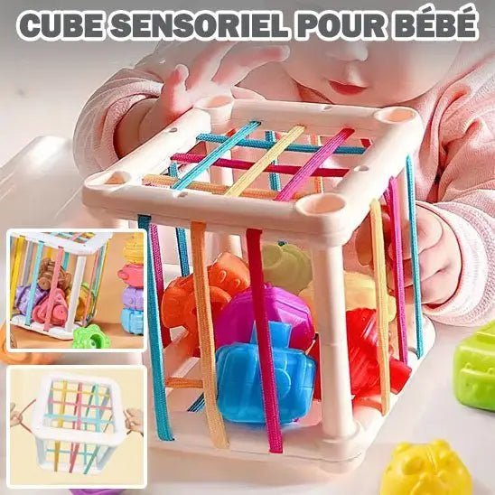 Cube de jeu sensoriel | stimule le développement - Les douceurs de bébé