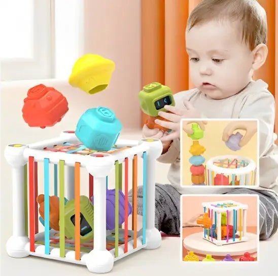 Cube de jeu sensoriel | stimule le développement - Les douceurs de bébé