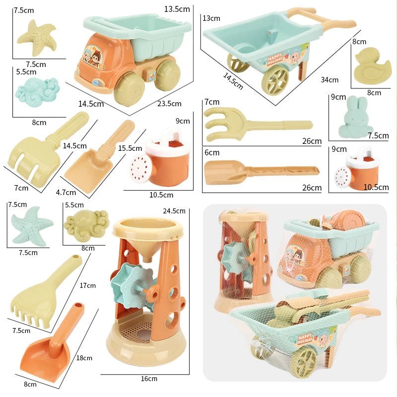 Enfant jouant avec jouets de plage | Éveil sensoriel et moteur dans le sable