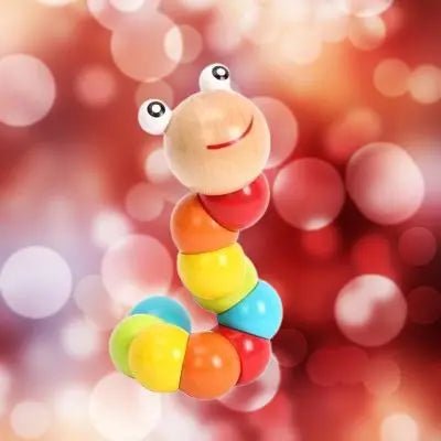 Jouets Montessori chenille bébé colorée | éveil sensoriel et motricité fine
