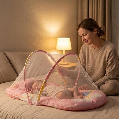 Lit moustiquaire bébé | Protection Douce - Les douceurs de bébé