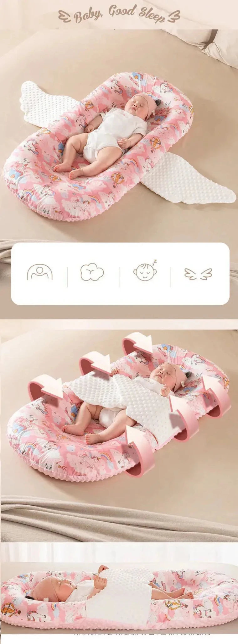 Nid d'ange bébé | pour un sommeil paisible - Les douceurs de bébé