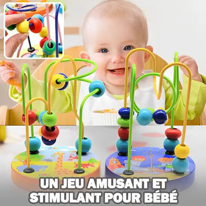 Détail billes labyrinthe en bois | guidage précis pour développer la coordination
