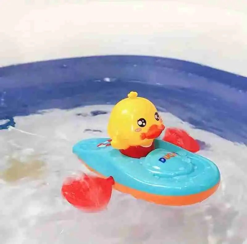 Petit canard jaune en kayak | plaisirs garantie - Les douceurs de bébé