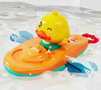 Petit canard jaune en kayak | plaisirs garantie - Les douceurs de bébé