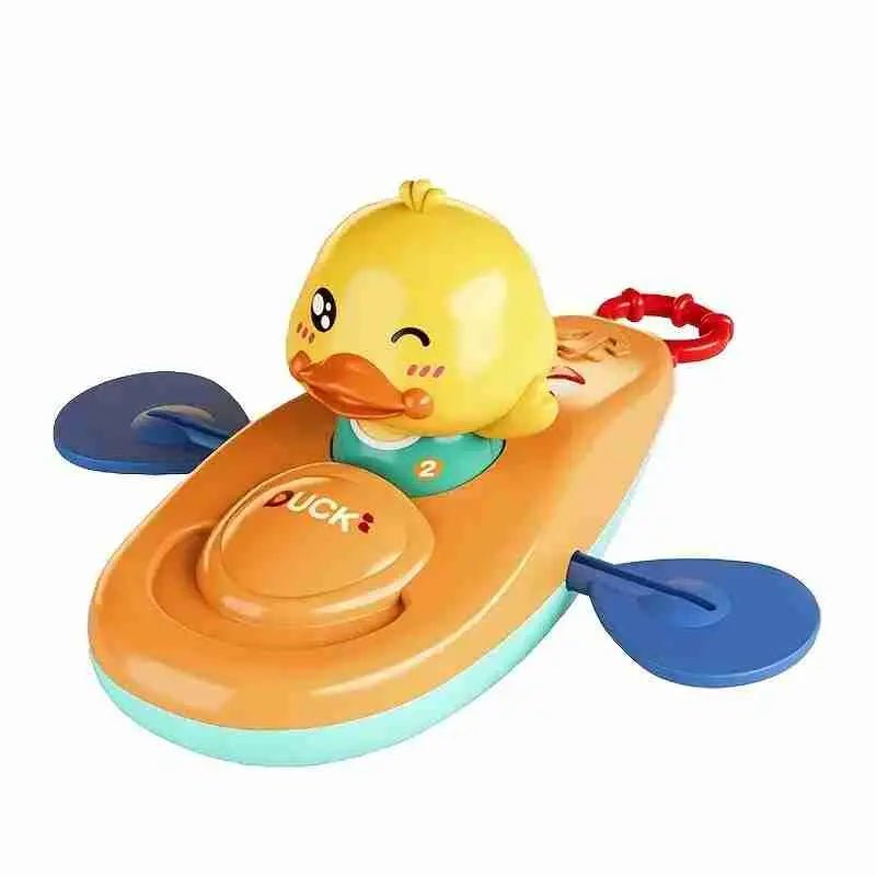 Petit canard jaune en kayak | plaisirs garantie - Les douceurs de bébé