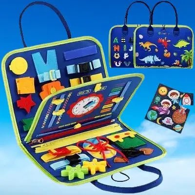 Planche activités Montessori dinosaure | éveil sensoriel et motricité fine bébé