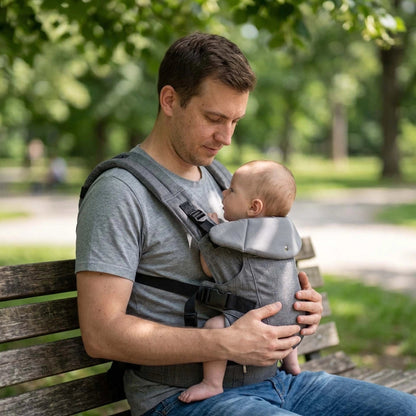 Porte-bébé| ergonomique avec ceinture lombaire réglable - Les douceurs de bébé