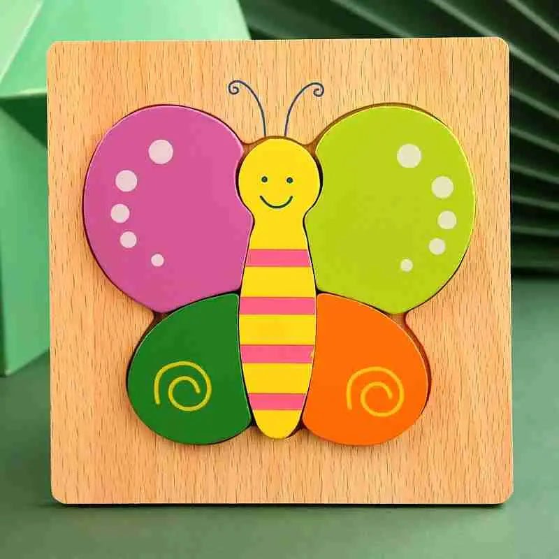 Puzzle en bois 3 D | stimule le développement conitif et la motilité - Les douceurs de bébé