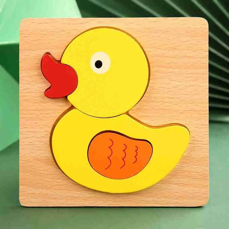 Puzzle en bois 3 D | stimule le développement conitif et la motilité - Les douceurs de bébé