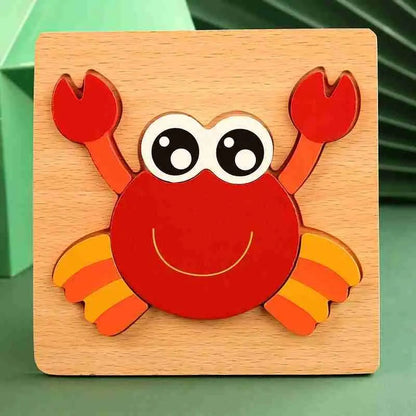 Puzzle en bois 3 D | stimule le développement conitif et la motilité - Les douceurs de bébé
