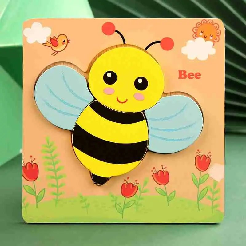 Puzzle en bois 3 D | stimule le développement conitif et la motilité - Les douceurs de bébé