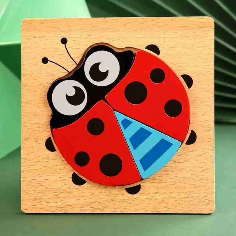 Puzzle en bois 3 D | stimule le développement conitif et la motilité - Les douceurs de bébé