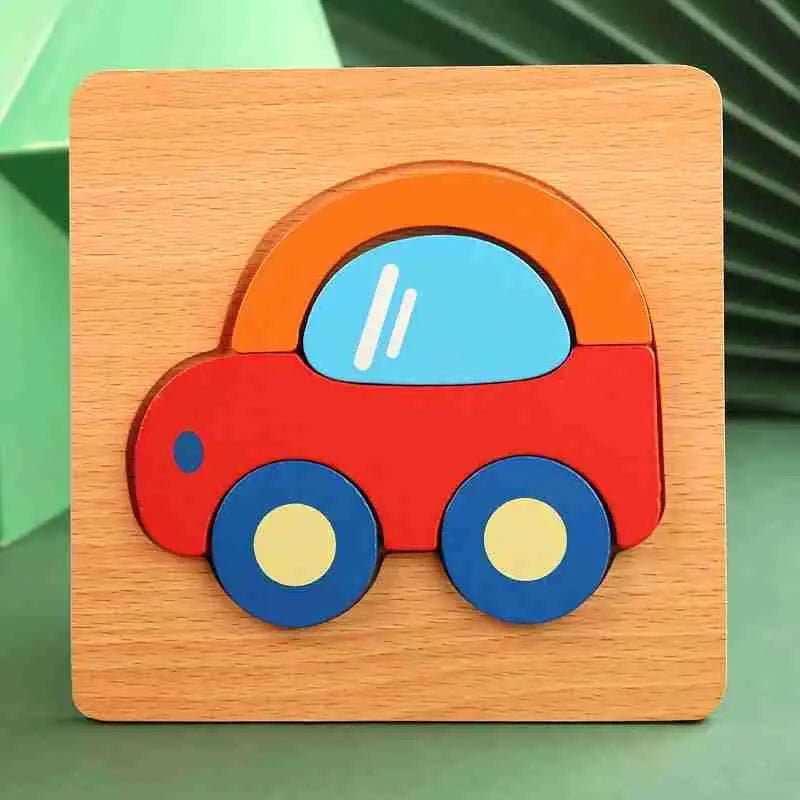 Puzzle en bois 3 D | stimule le développement conitif et la motilité - Les douceurs de bébé