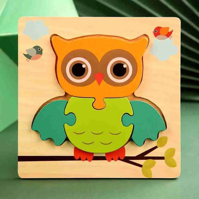 Puzzle en bois 3 D | stimule le développement conitif et la motilité - Les douceurs de bébé