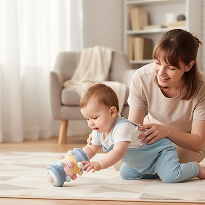 Rouleau sensoriel bébé | Jouet d'éveil évolutif - Les douceurs de bébé