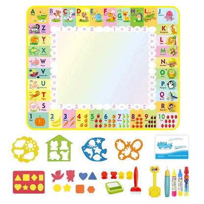Tapis magique eau en famille | moment de partage créatif parents et enfants
