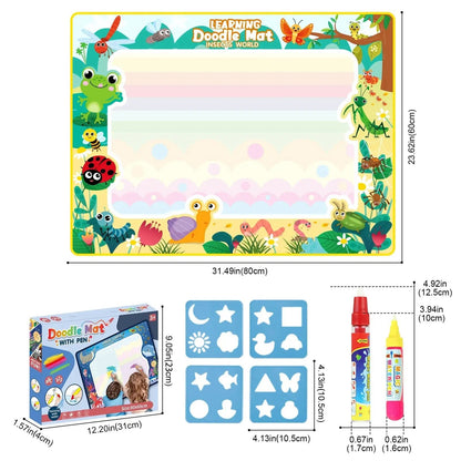 Tapis magique eau avec pinceau inclus | outil simple et ludique pour dessiner