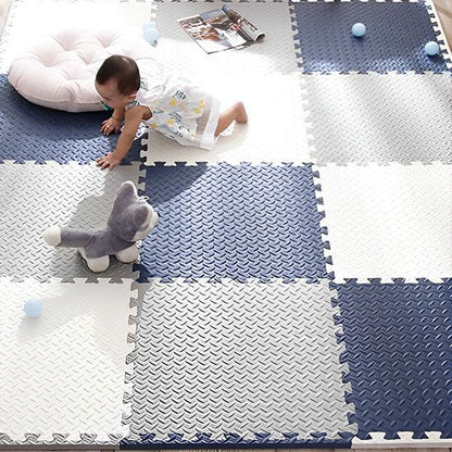 Tapis d'éveil bébé modulable vue de dessus | couleurs vives et stimulantes