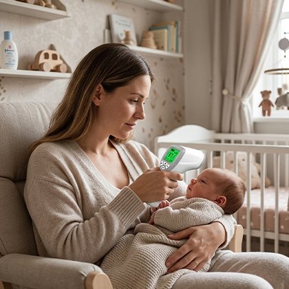 thermomètre frontal | Précision Instantanée - Les douceurs de bébé