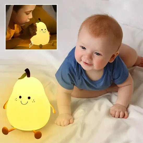 Détail forme poire veilleuse bébé | design doux et décoratif pour la nurserie